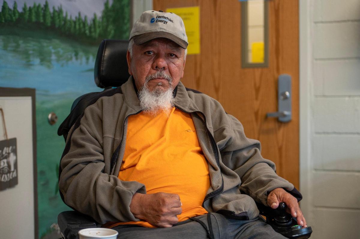 Ervin Hernandez, a resident, speaks about his experience at the L. Minor Care Center on April 25, 2023, in Kansas City.