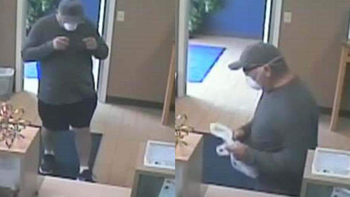 Authorities in Cass County are looking for a man accused of robbing a bank Tuesday, Sept. 18, 2018. The robbery was reported at Adrian Bank, 302 S.W. Outer Road, in Archie at 11:20 a.m., police said.