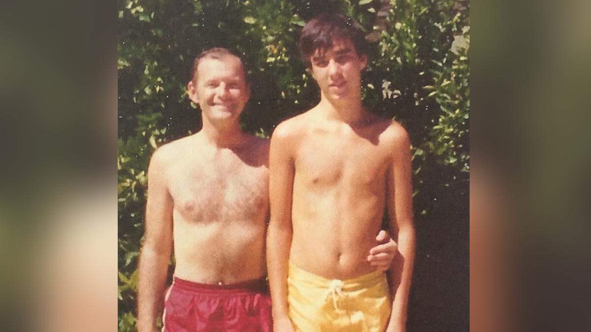 This 1974 photo provided by a man who agreed to be identified only by his first name, James, shows him in California with Theodore McCarrick.