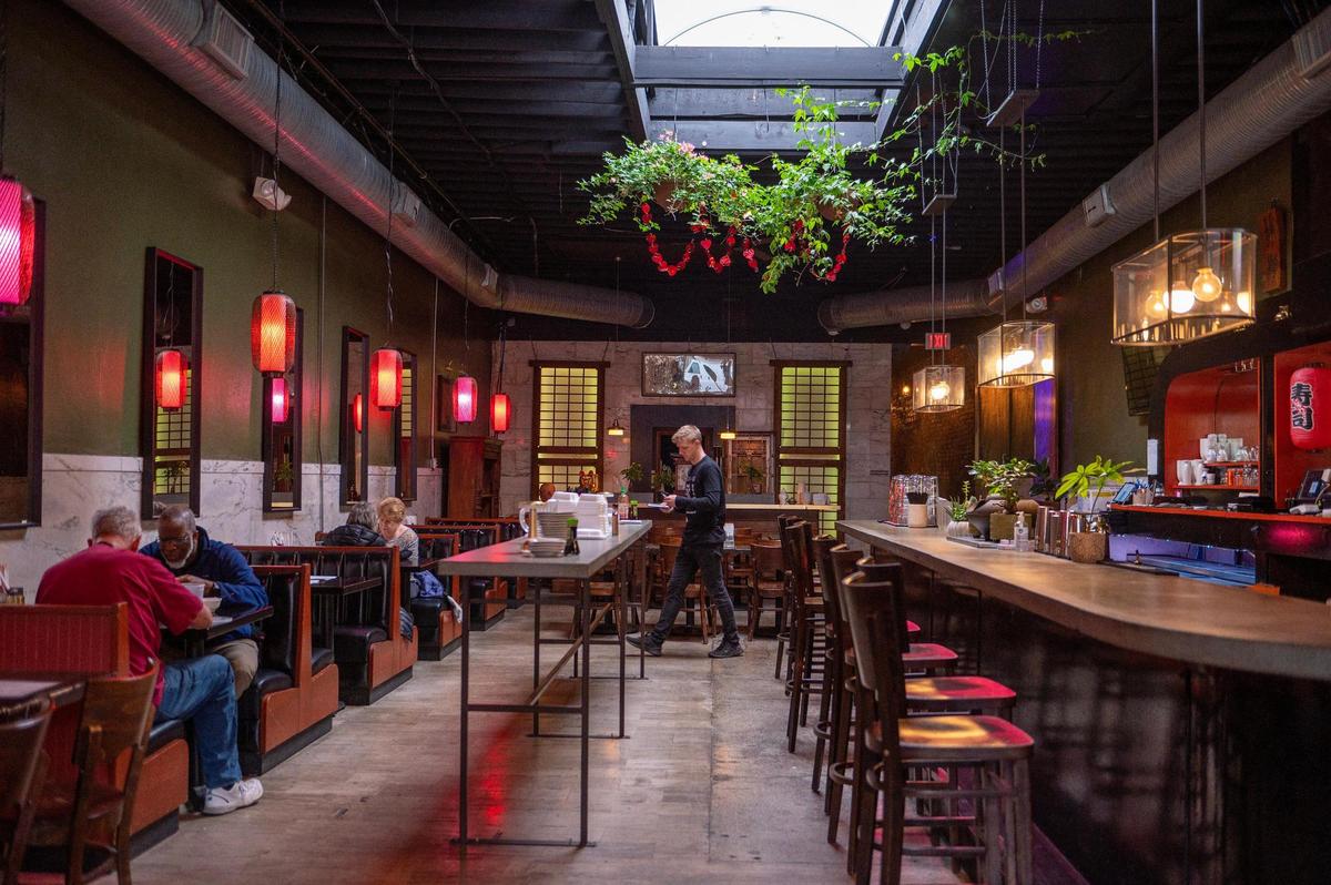 Visitors dine in at Kobi-Q.