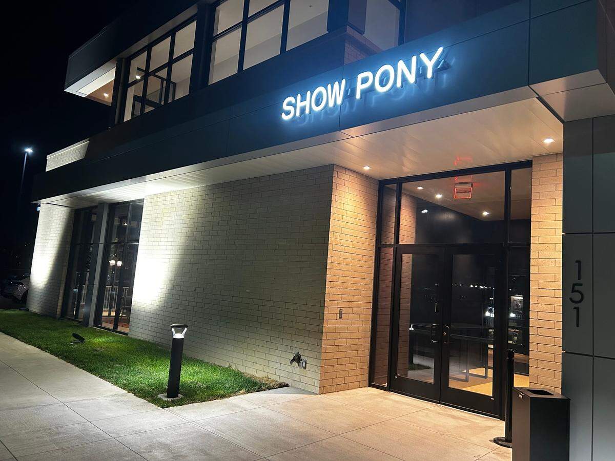 Show Pony is located at 1001 Riverfront Drive.