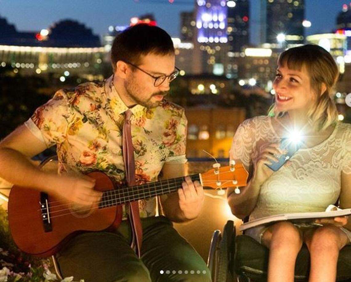 On Instagram, Rebekah Taussig writes about life in a wheelchair but also about how she and her partner, Micah Jones, care for each other: “Some of it involves paralyzed legs, some of it includes untangling messy feelings, much of it requires creating space for each other.”