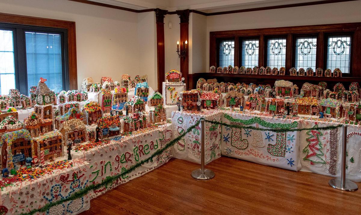 Gingerbread houses are seen on display at the National Toy and Miniature Museum.