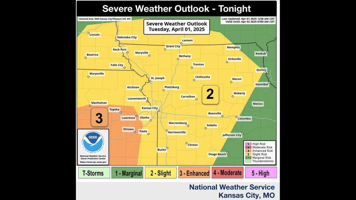 Severe weather to sweep through KC; Low tornado risk | Kansas City Star