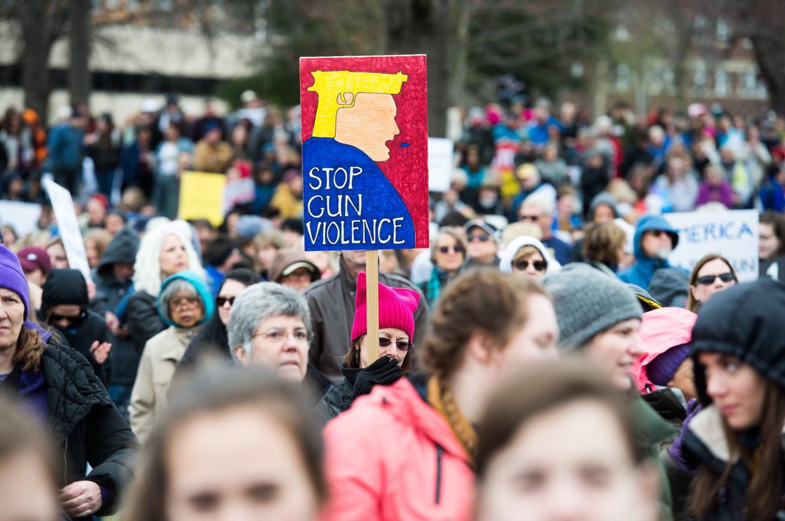 Thousands of people filled Kansas City's Theis Park on Saturday for a March for Our Lives rally, part of a national wave of a protests to end gun violence.