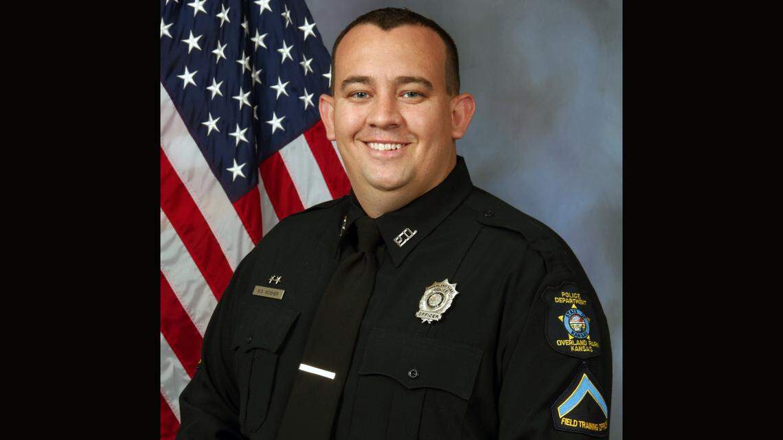 Overland Park Police Officer Mike Mosher, a 14-year veteran of the force, was killed in a shootout with a suspect Sunday, May 3, 2020.