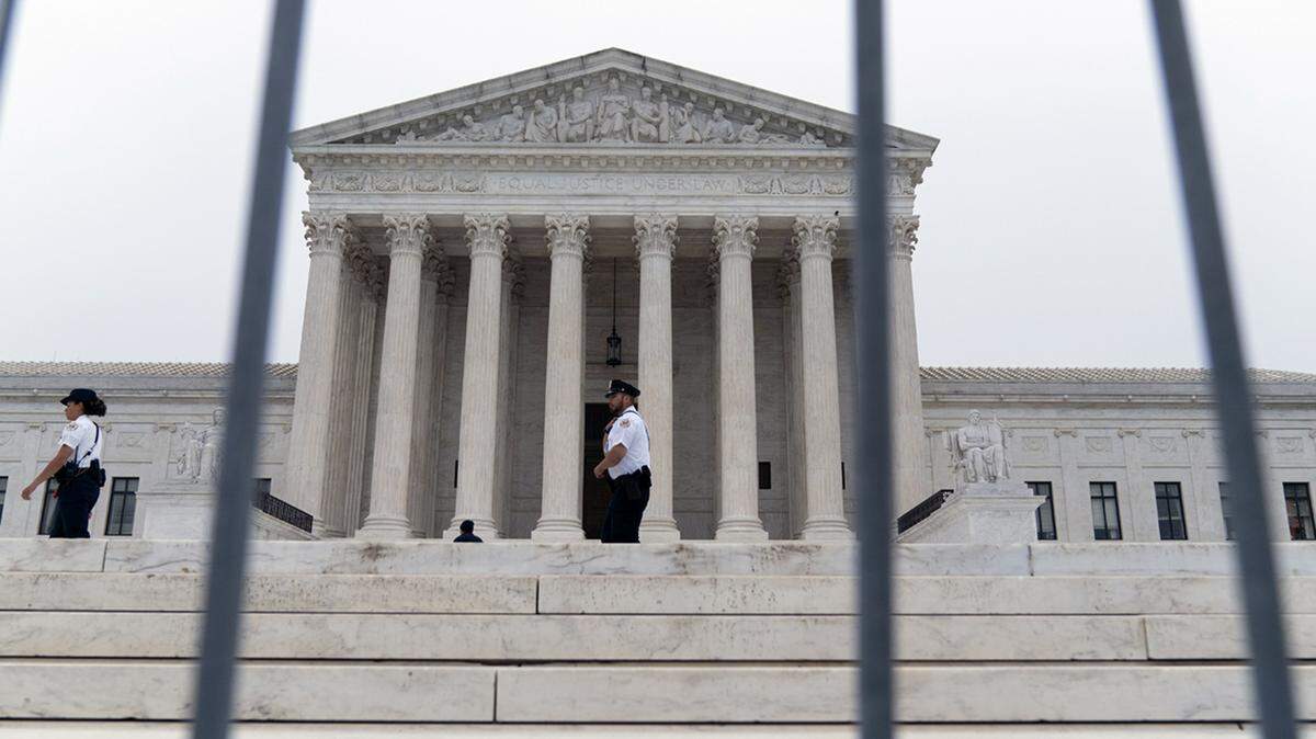 The U.S. Supreme Court is seen early Tuesday, May 3, 2022 in Washington. (AP Photo/Jose Luis Magana)