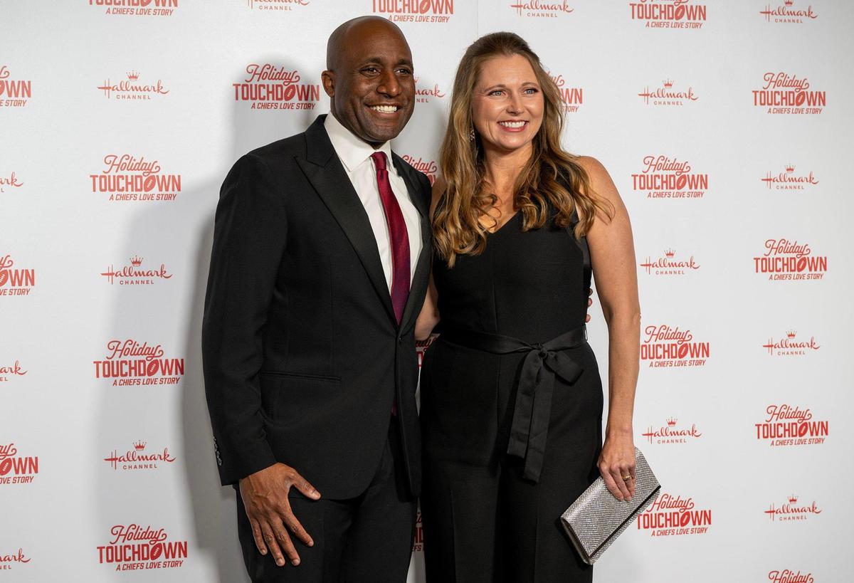 Kansas City Mayor Quinton Lucas and his wife, Katherine Carttar, attend the premiere screening of Hallmark’s “Holiday Touchdown: A Chief’s Love Story,” on Saturday, Nov. 30, 2024, at the Sheraton Kansas City Hotel at Crown Center.
