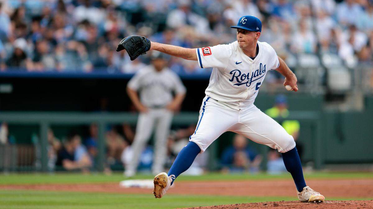 Royals left-hander Kris Bubic pitches against the New York Yankees during a Wednesday, June 11 Major League Baseball game at Kauffman Stadium in Kansas City.