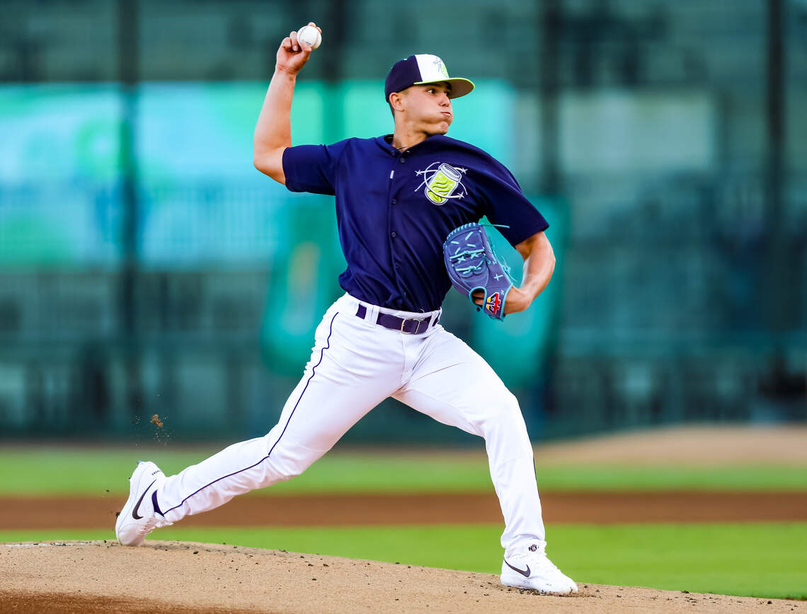The Royals’ top prospect combined on a no-hitter in a minor-league game Sunday