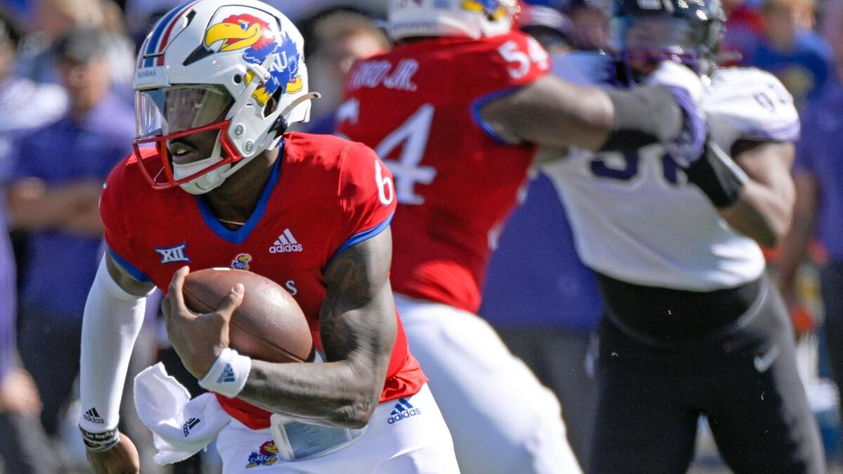 Injured Kansas Jayhawks quarterback Jalon Daniels has an extra week off as he attempts to work his way back into playing-shape following an injury he suffered earlier this season. The team is hopeful he’ll play again this fall.