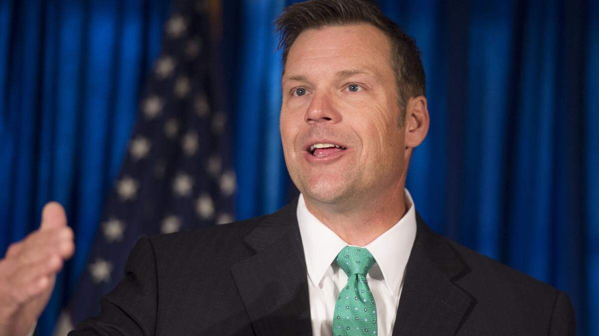 Kansas Secretary of State Kris Kobach in Douglas County.