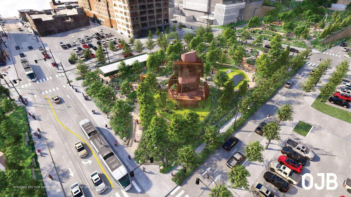 A rendering Roy Blunt Luminary Park, one of the ten parks that will be created as party of VarietyKC’s Ten Park Project.
