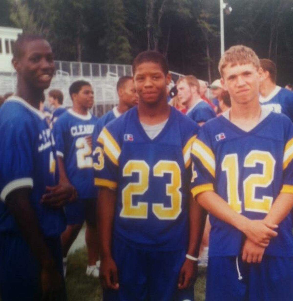 From left to right, James Washington, Anthony Hitchens and Zach Anderson during their high school football days at Clearview High in Lorain, Ohio. Washington was a sophomore while Hitchens and Anderson were freshmen.