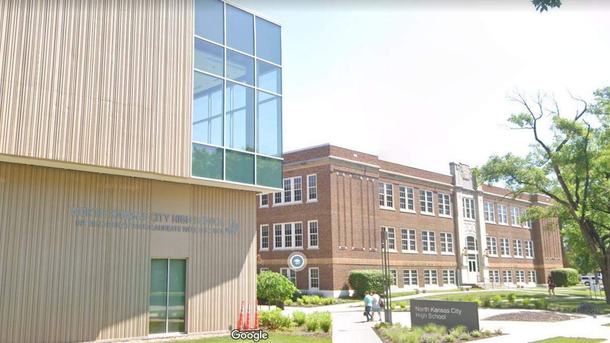 North Kansas City High School is seen in a Google Maps Street View image from June.