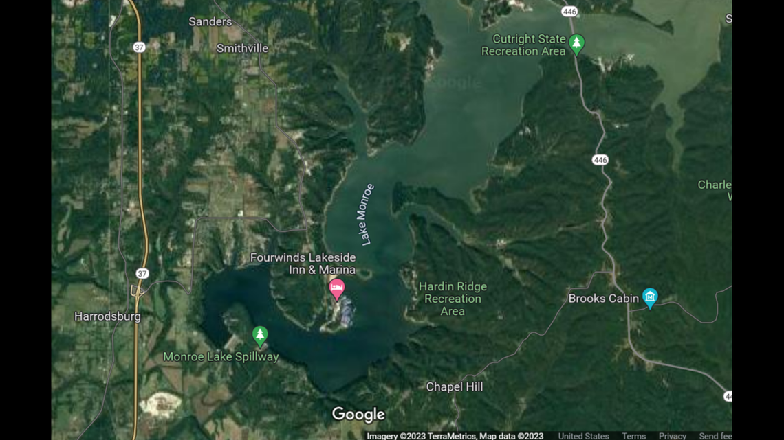 Two college students are missing after going swimming at Monroe Lake in Indiana, officials say.