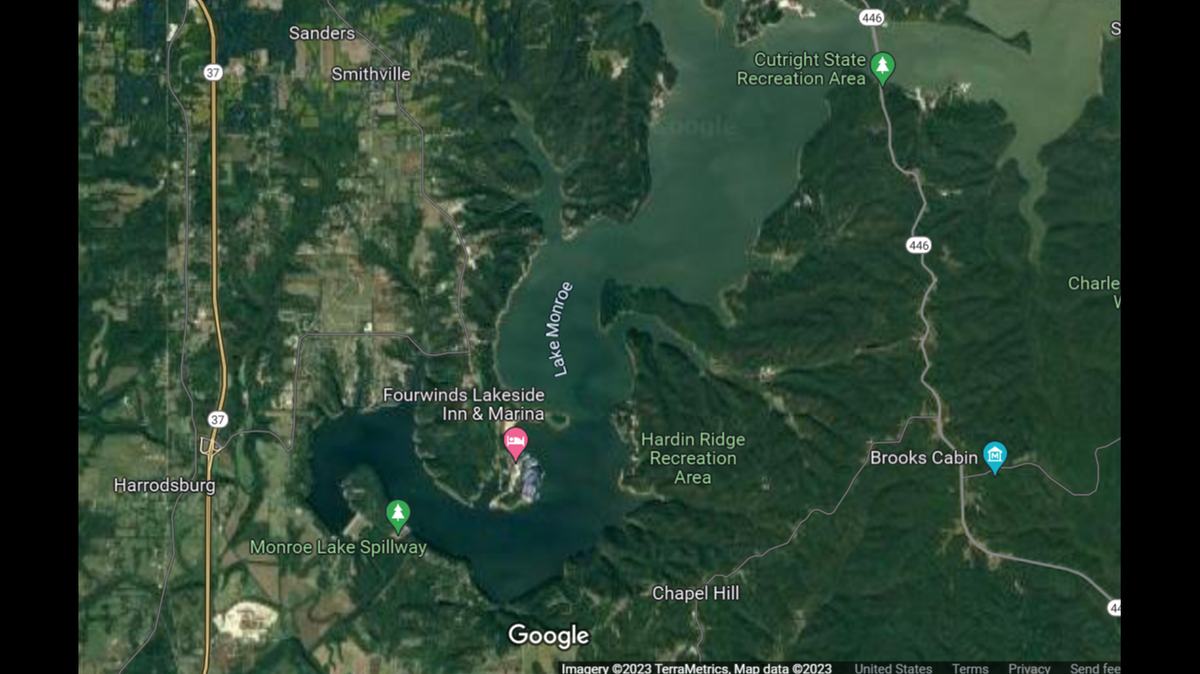Two college students are missing after going swimming at Monroe Lake in Indiana, officials say.