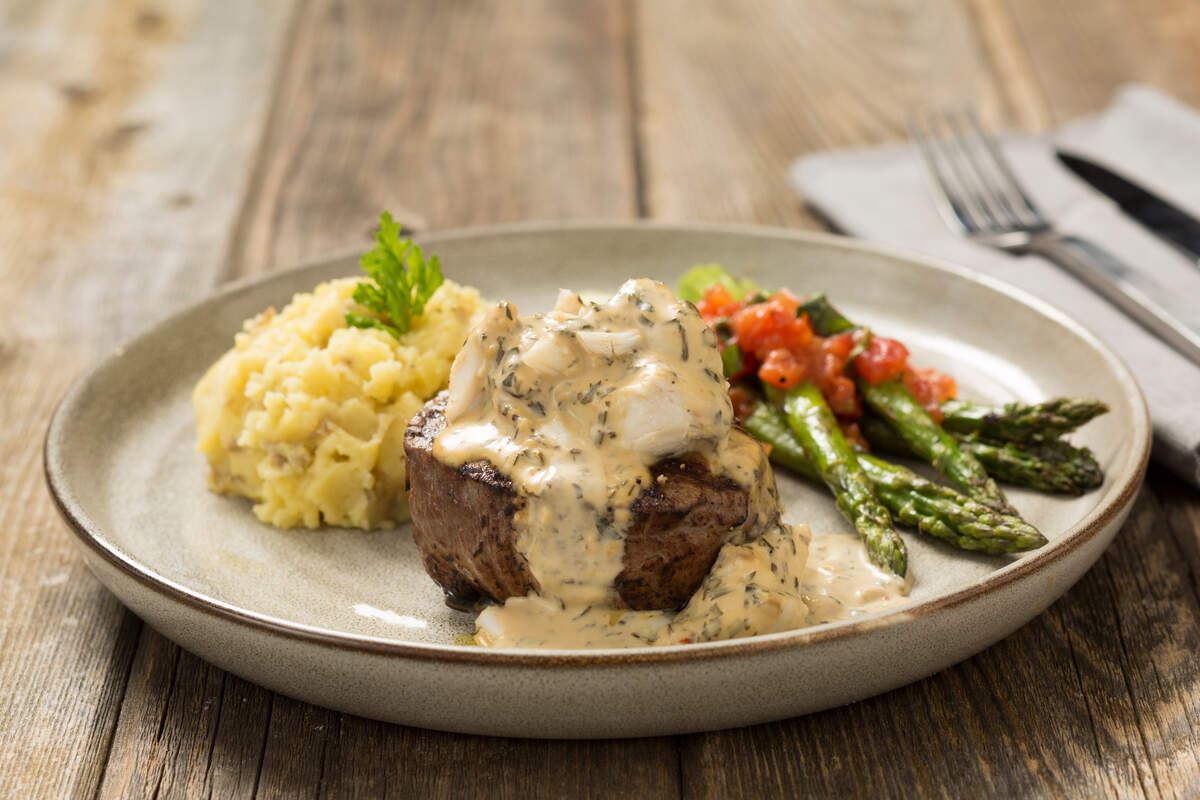 Sister restaurants J. Gilbert’s and Bristol will offer a selection of entrees for Father’s Day, including an 8-ounce center-cut filet Oscar with Yukon gold potatoes and asparagus.