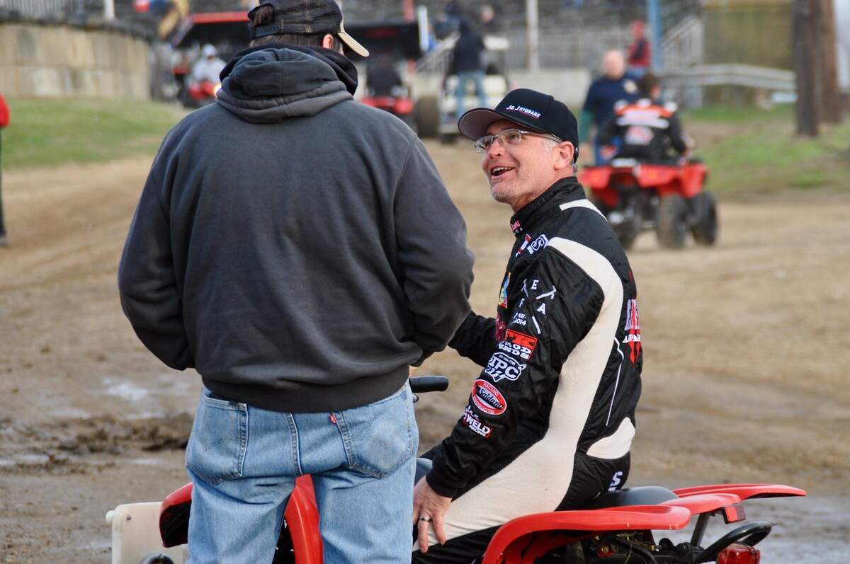 Joey Saldana, right, will be driving a special car on Friday at Lakeside Speedway.