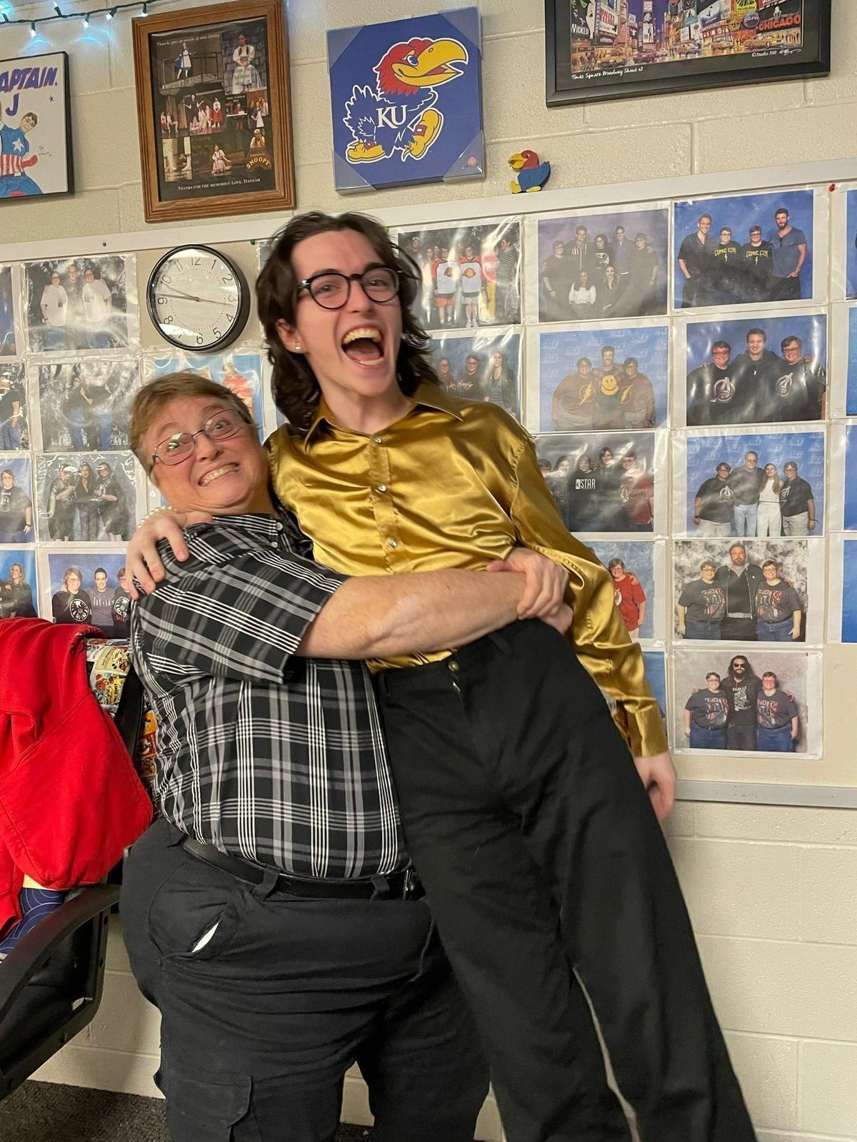 Jeannie Hutter and Grant McDaniel at Fort Osage High School