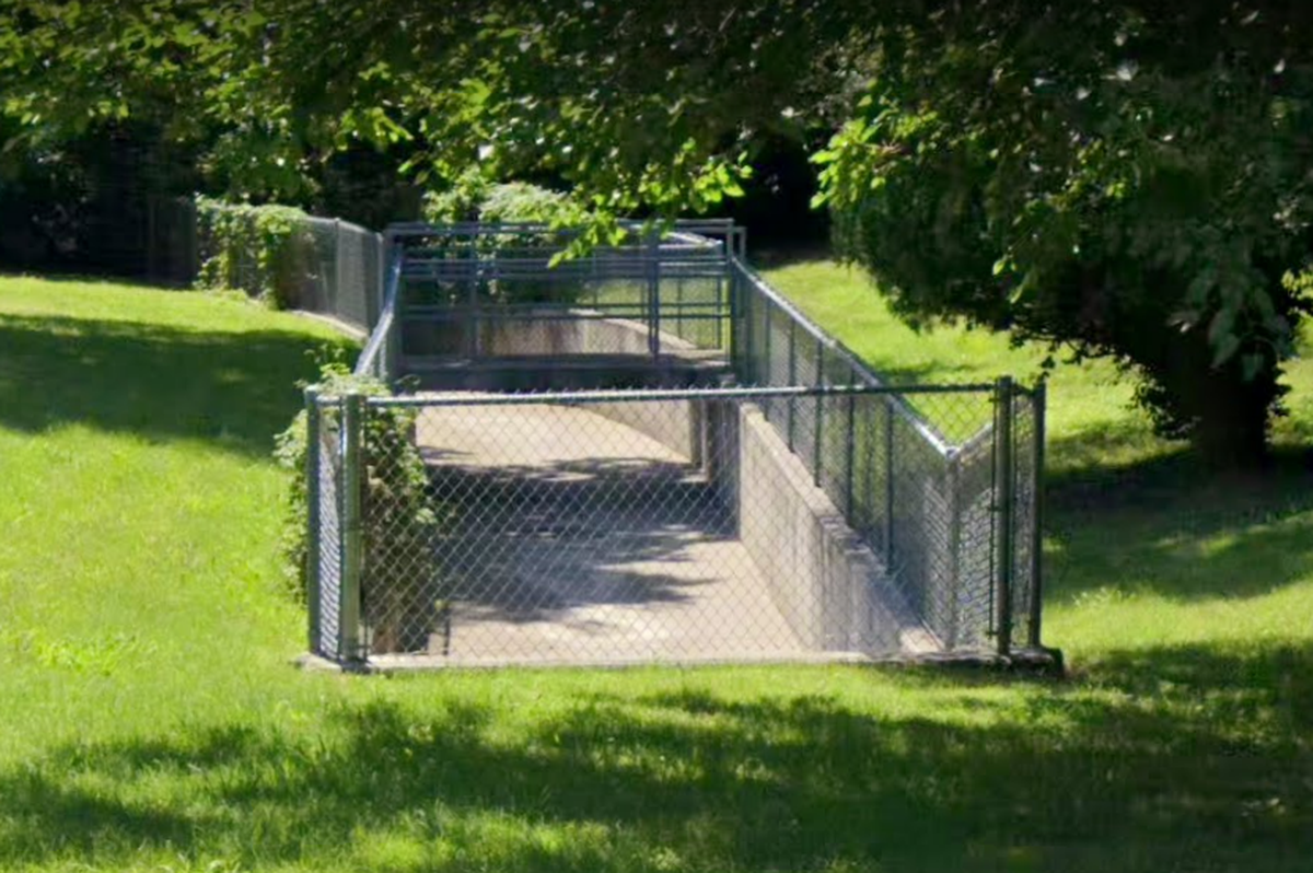Known in city documents as the “Waldo Channel,” this cement stormwater culvert cuts across several residential blocks in the Waldo neighborhood of Kansas City.
