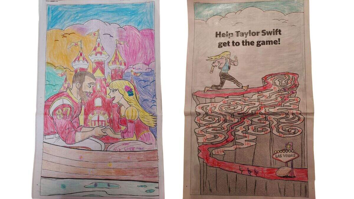 Carol Waage shared her coloring sheets featuring KC’s most famous Chiefs fan, Taylor Swift.