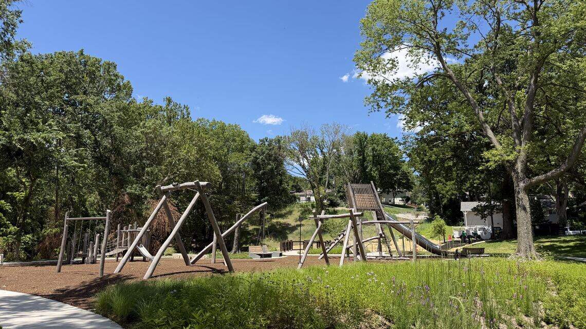 North Kansas City transforms unused lot into new park with playground, waterfall