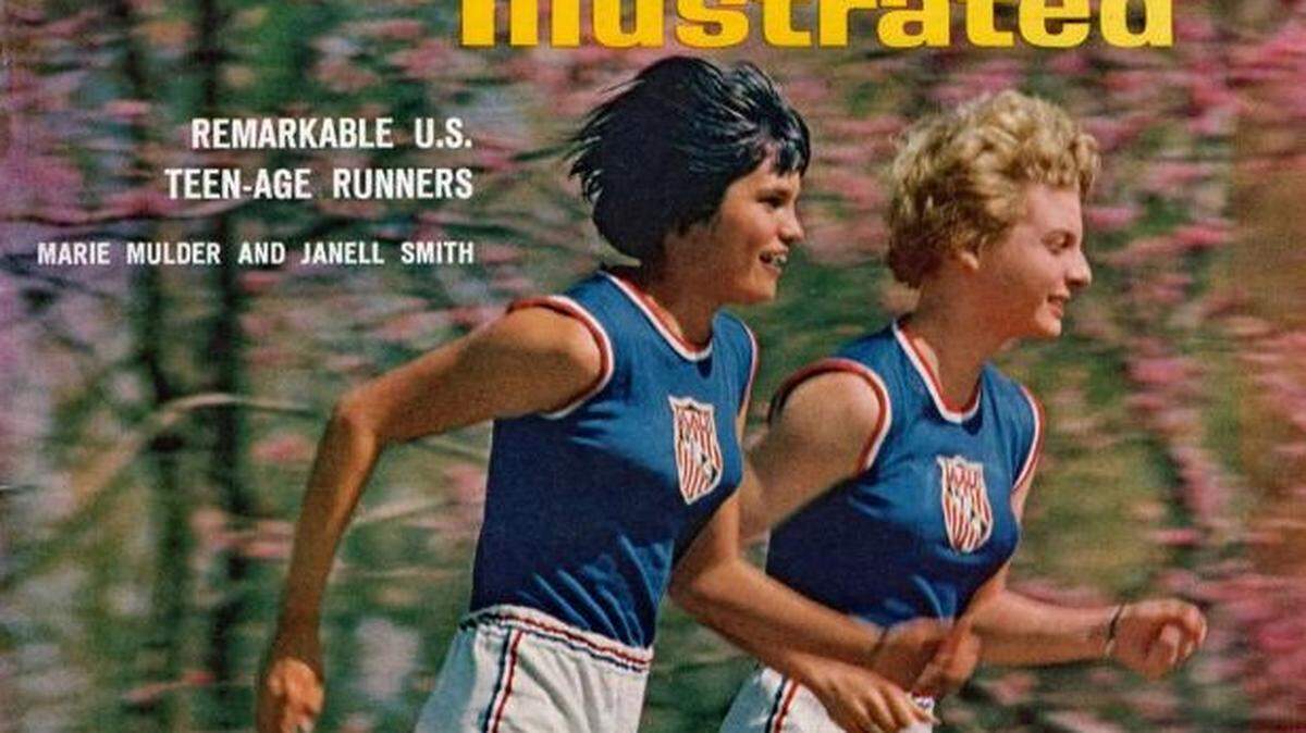 Janell Smith Carson, right, then Janell Smith, was featured on the cover of Sports Illustrated for her prowess as a track and field athlete.