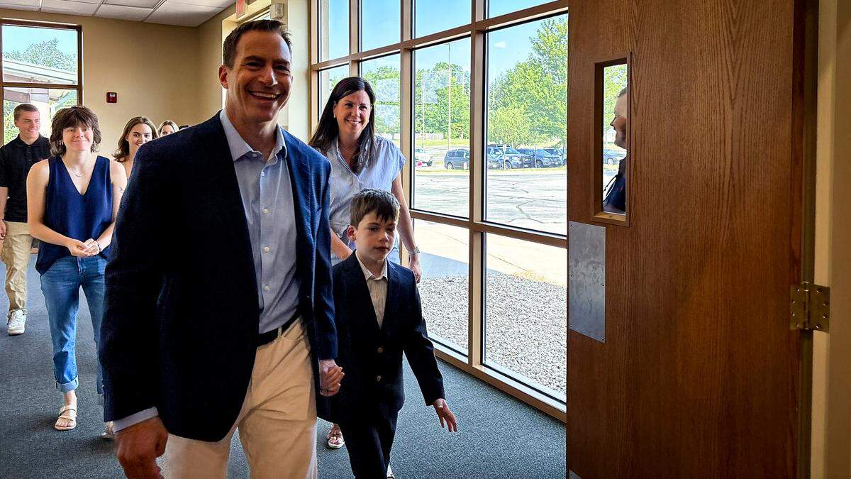 Mike Hamra, a Democratic candidate for governor, cast his ballot Tuesday morning at a polling location in Springfield, where he lives. Hamra is running against Missouri House Minority Leader Crystal Quade, also of Springfield, for the Democratic nomination. Whoever wins will face the Republican nominee in the November general election.
