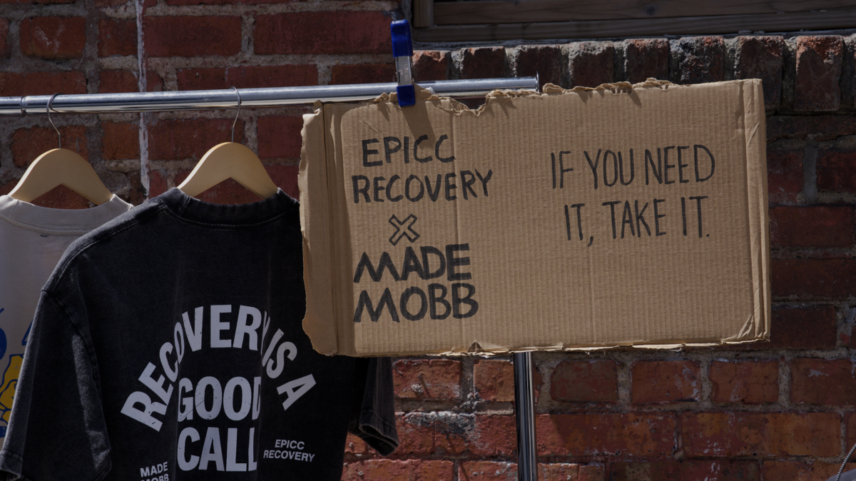 EPICC, a peer-led recovery support program operated by CommCARE, partnered with Kansas City streetwear brand MADE MOBB to launch a free limited apparel collection designed to raise awareness of the organization’s recovery helpline.