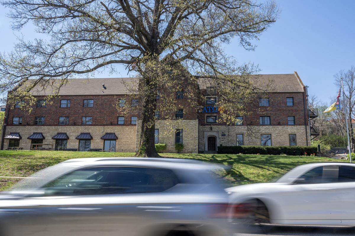 Alpha Tau Omega Fraternity at 1537 Tennessee St., is pictured on Monday, April 6, 2026, in Lawrence.