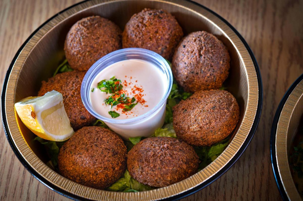 A side of falafel at Baba’s Pantry