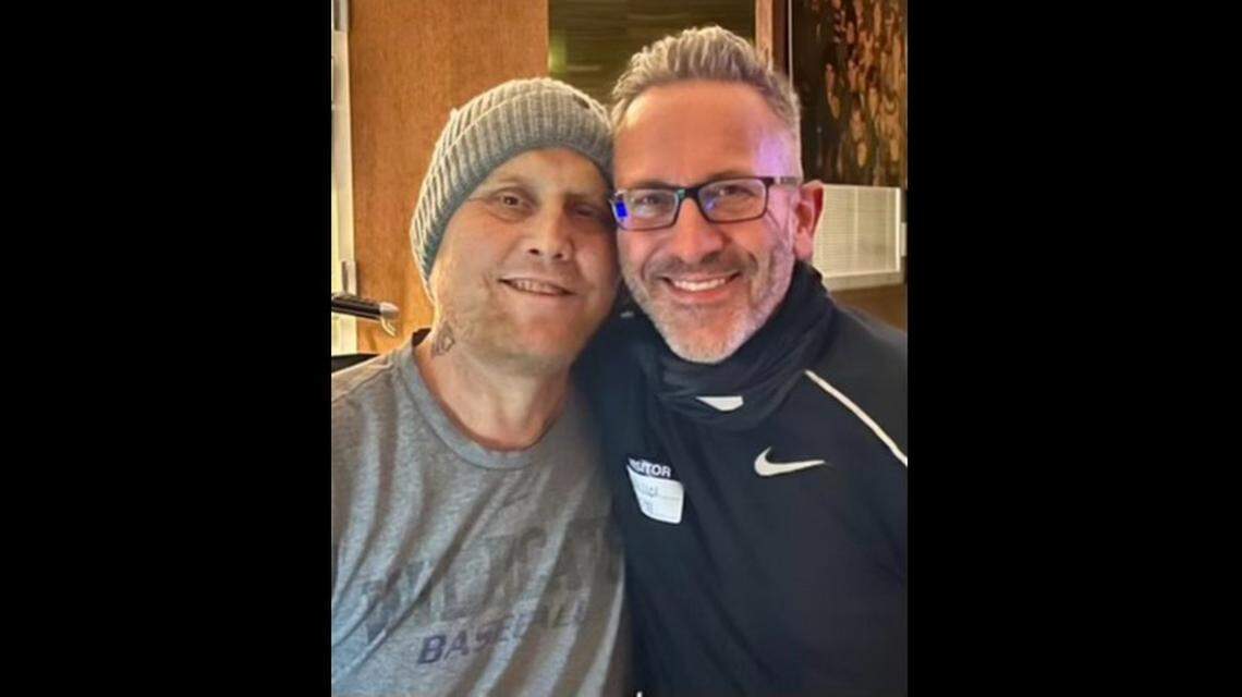 A photo of former Kansas State football player Matt Miller and his brother, Marty.