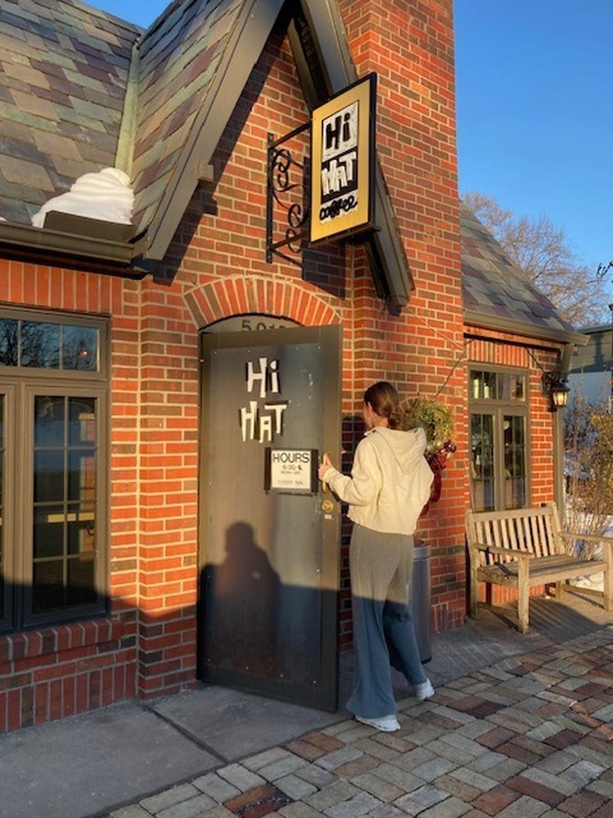 After a recent break-in, Hi Hat Coffee in Westwood Hills will soon get a new door along with signs declaring the business is going cashless and will have no cash on the premises.