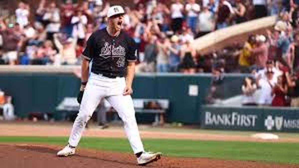 Tyler Davis, a pitcher from Mississippi State, is the Royals’ 15th-round selection in the 2024 MLB Draft.