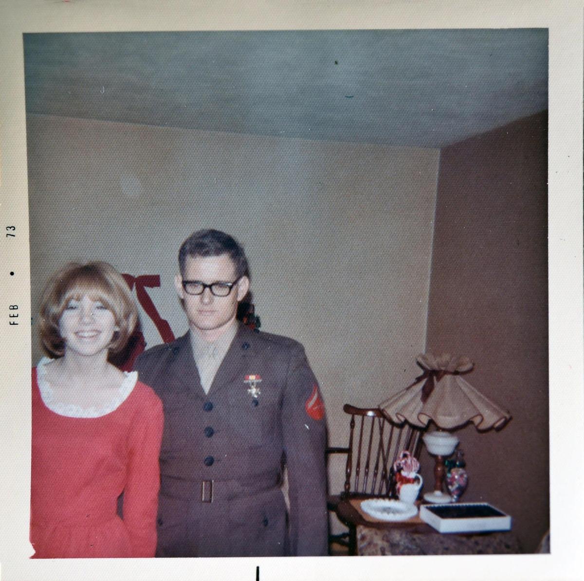 Pam Mattox and her boyfriend, Russ Stephenson in 1973.