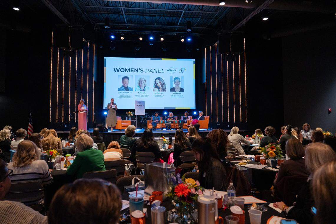 The 2024 Women’s Panel included community leaders such as Kim Randolph Davis, CEO/president of The Heartland Black Chamber of Commerce; Donna Lake, assistant city manager, City of Lee’s Summit; Lexi Johnson, CEO/founder of Lexi J Wellness Co.; and Sandy Stover, CEO/founder of Team Cadence Consultants.