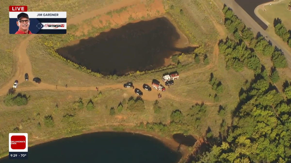 The pond is near Lake Overholser, on the west side of Oklahoma City, police said.