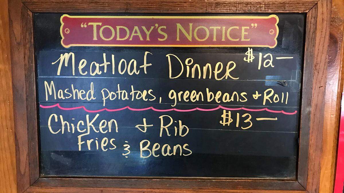 A daily special from 2018 posted inside Oden’s in Belton.