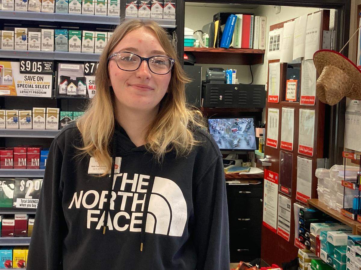 Taylor Robinson, 18, of Abilene, says museum artifacts, such as the Eisenhower sword, need to stay in a museum and not be given out as gifts.