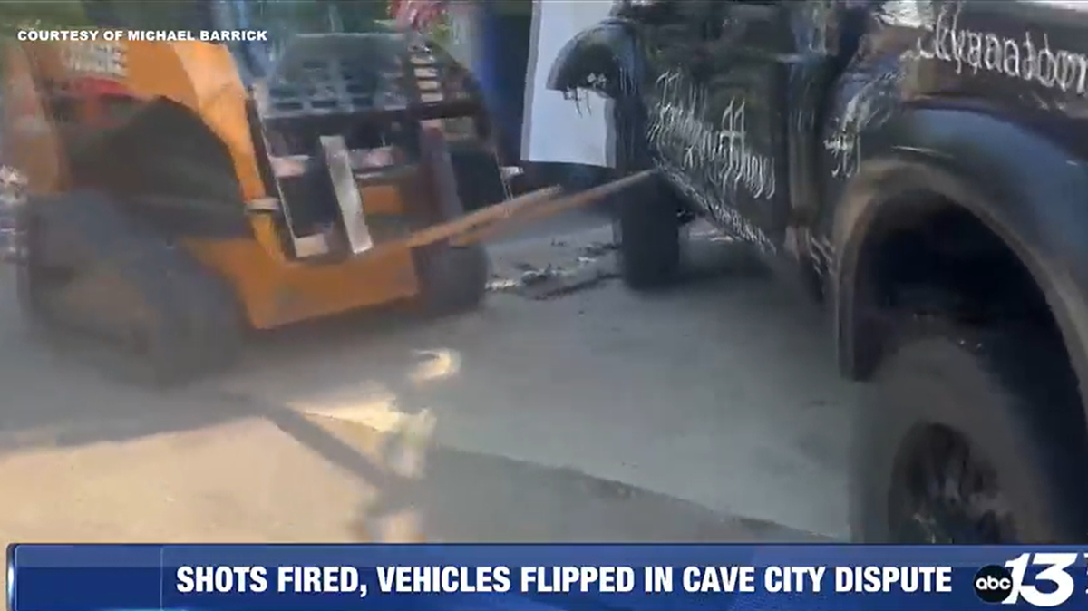 A Kentucky man is accused of going on a rampage at a Kentucky adventure park, damaging vehicles and property, prompting a homeowner to open fire, according to officials.
