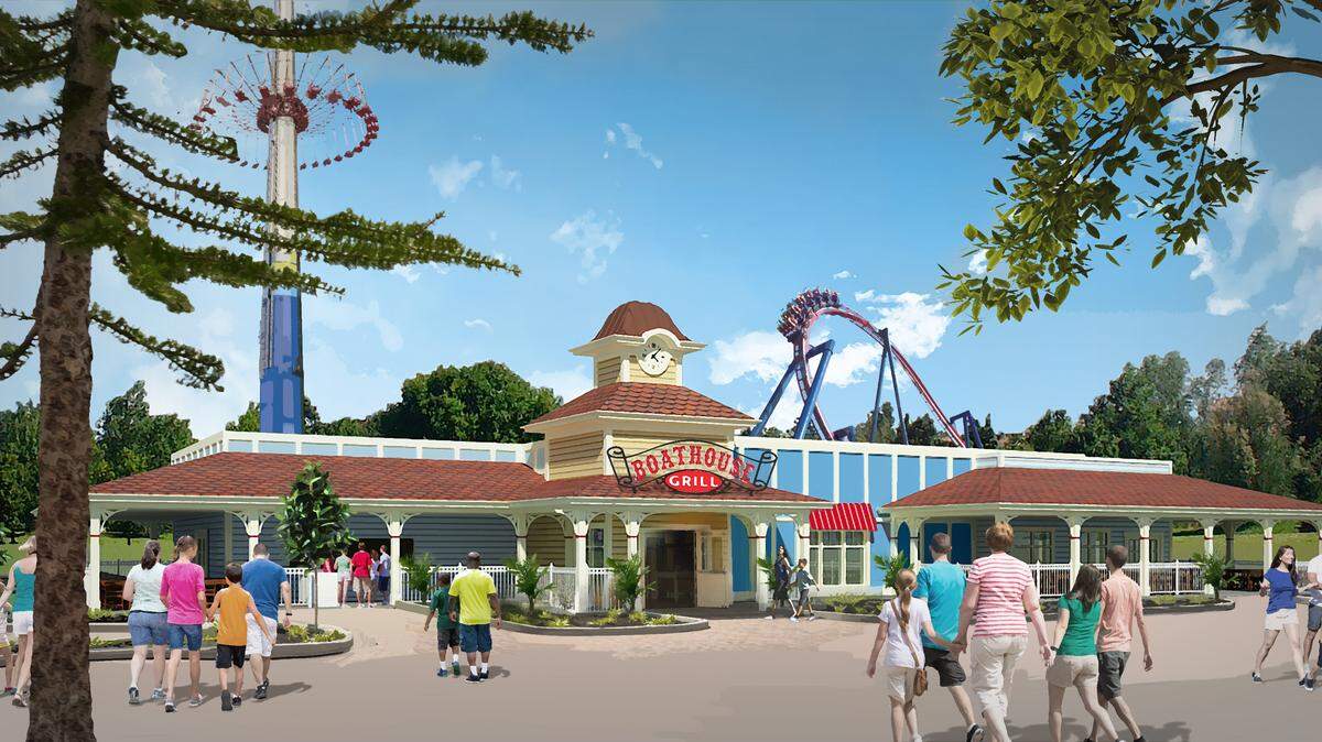 A rendering of the new Boathouse Grill, opening in spring 2019.