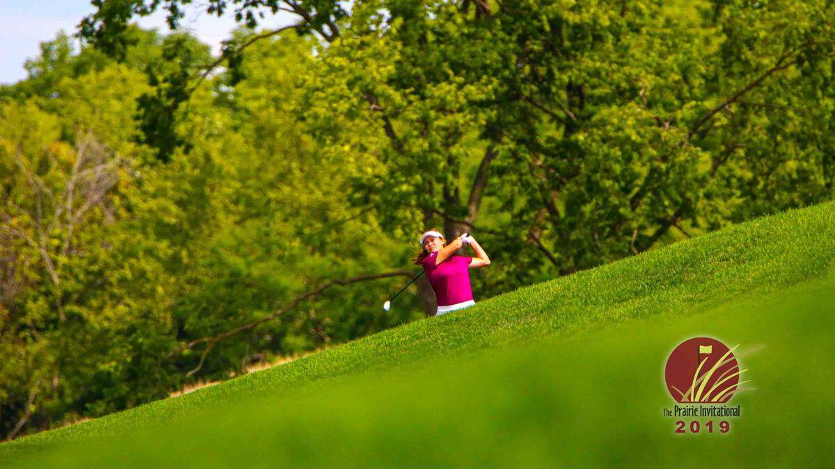 Sarah Bell drives the ball on Wednesday at the Prairie Invitational.