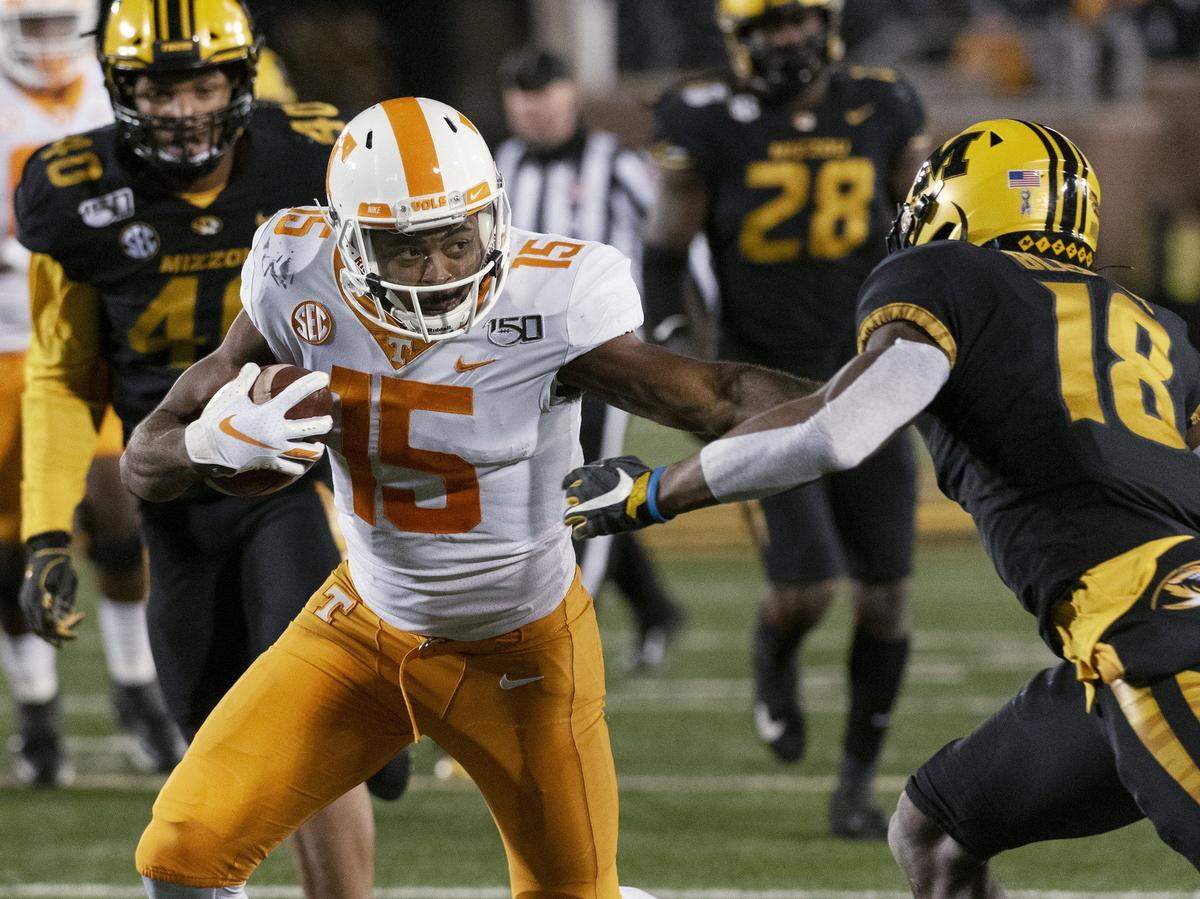 Missouri safety Joshuah Bledsoe (18) had the game-saving pass breakup in Mizzou’s upset victory over LSU.