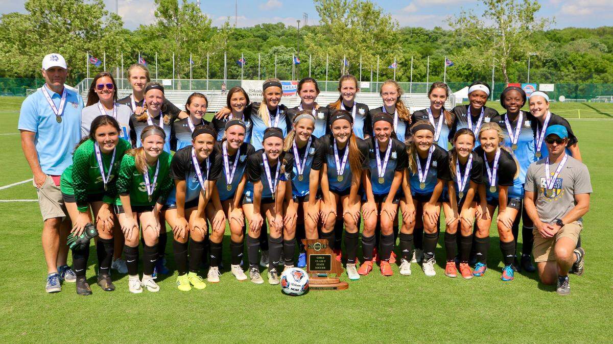 The state champion Notre Dame (of Cape Girardieau) girls high school soccer team.