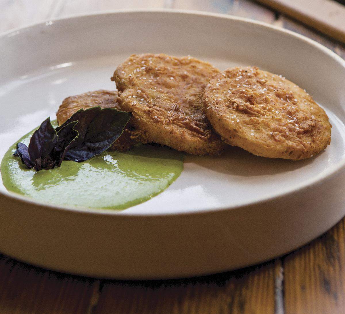 Fried green tomatoes are a late summer offering at Fox and Pearl.