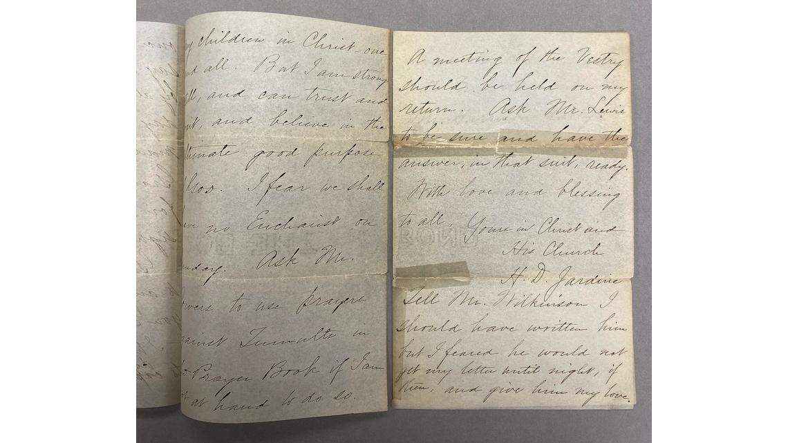 Jardine’s final letter to a supporter announcing his resolve to continue his fight to be reinstated, 1886.