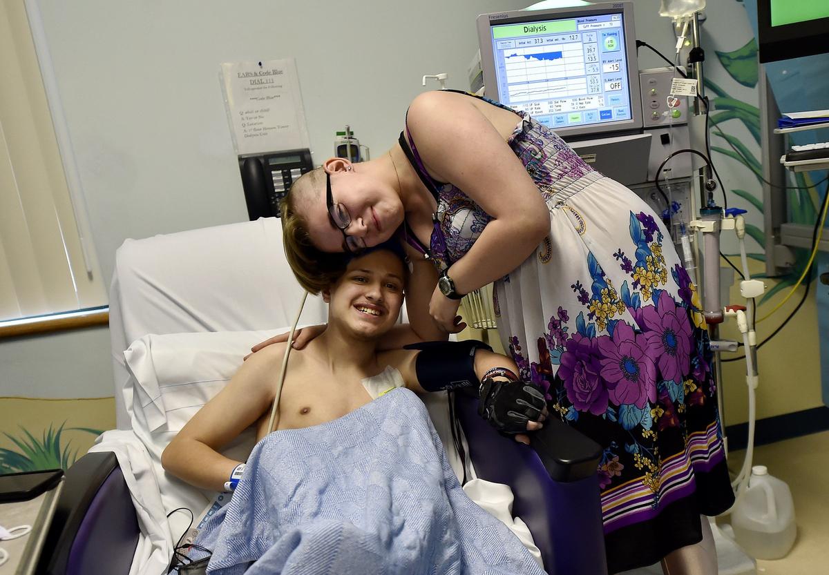 Children's Mercy Hospital held its first prom - red carpet and all - Friday, April 13, 2018. Dakota Brown of Independence, 17, was having dialysis in the hour before the prom, but his girlfriend, Angel Bass, 15, was dressed and ready.