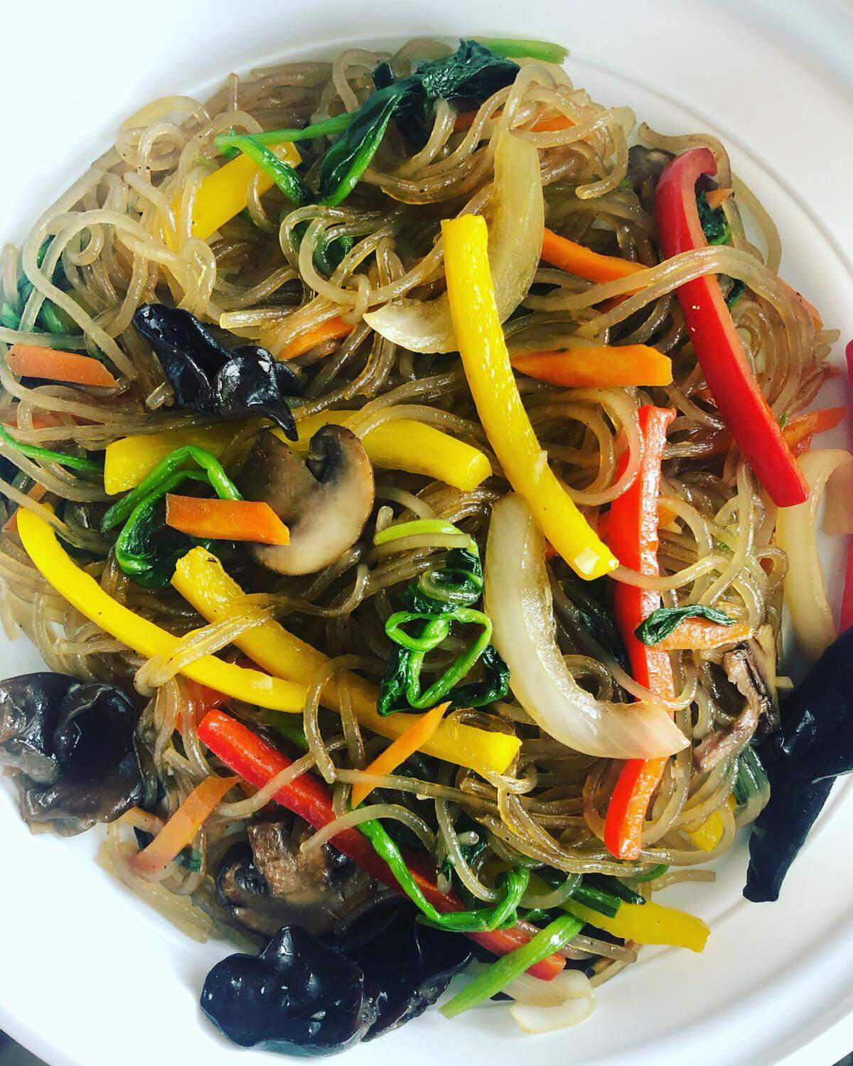 Kimchi and Bap’s japchae.