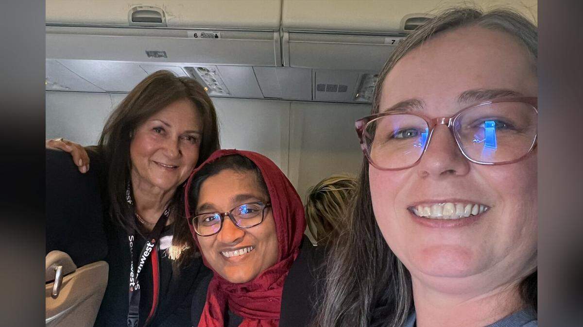 Nausheen Ahmed, a KU blood cancer doctor, helped save a passenger during a medical emergency on a flight home from Seattle to Kansas City. 
